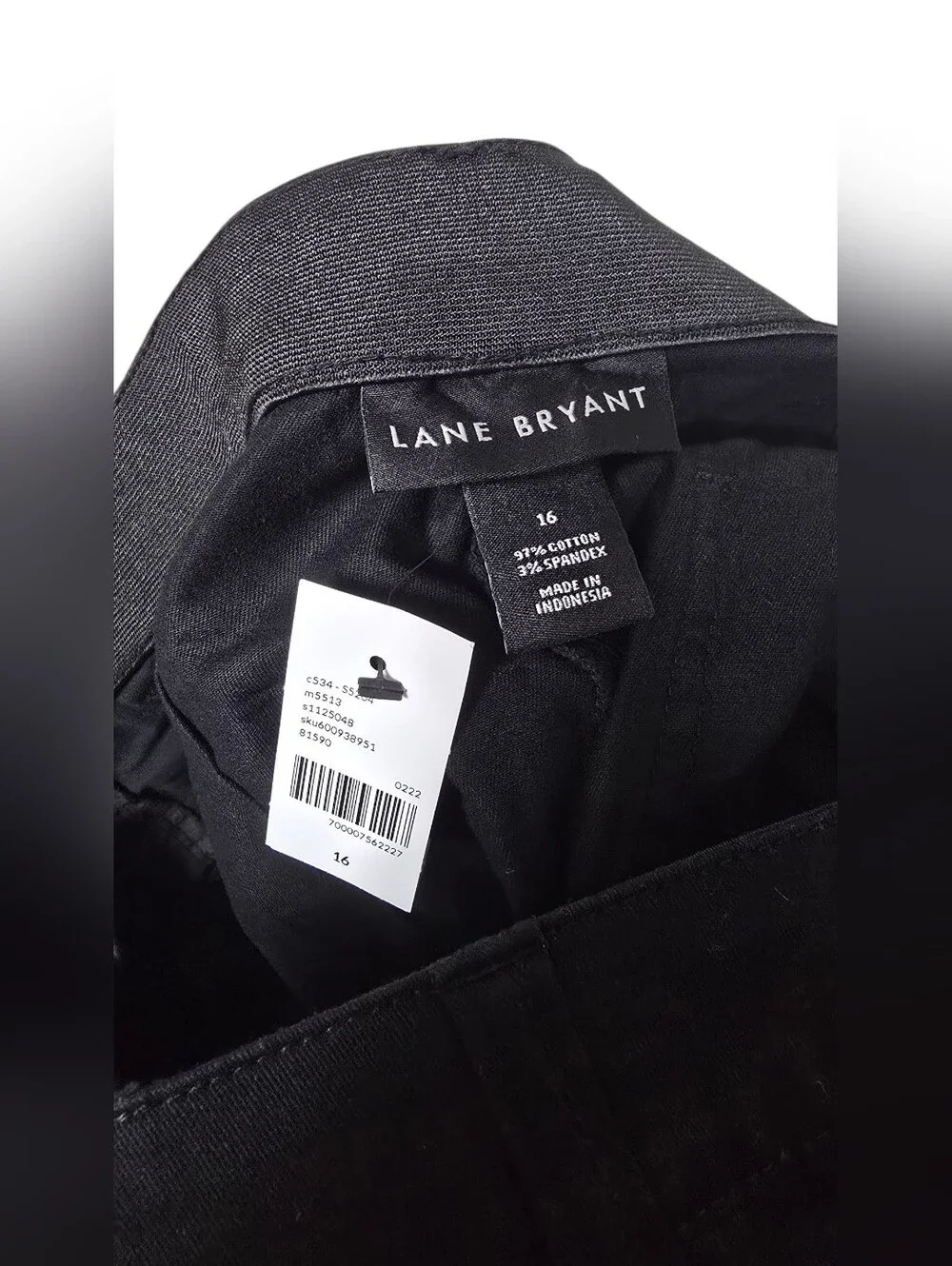 NWT Lane Bryant Chino Collection Black Shorts Womens Size 16